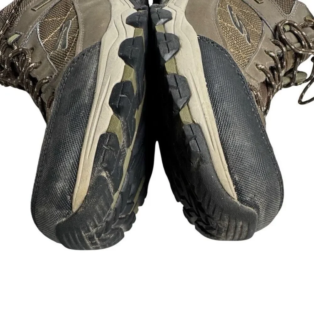 Skechers brown lace up waterproof ankle hiking boots size 9.5 wide width